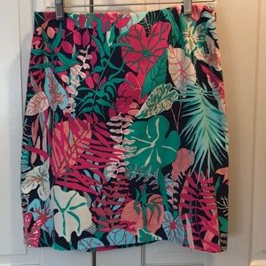 Talbots Multicolor Botanical A-Line Skirt.  NWT - size 8